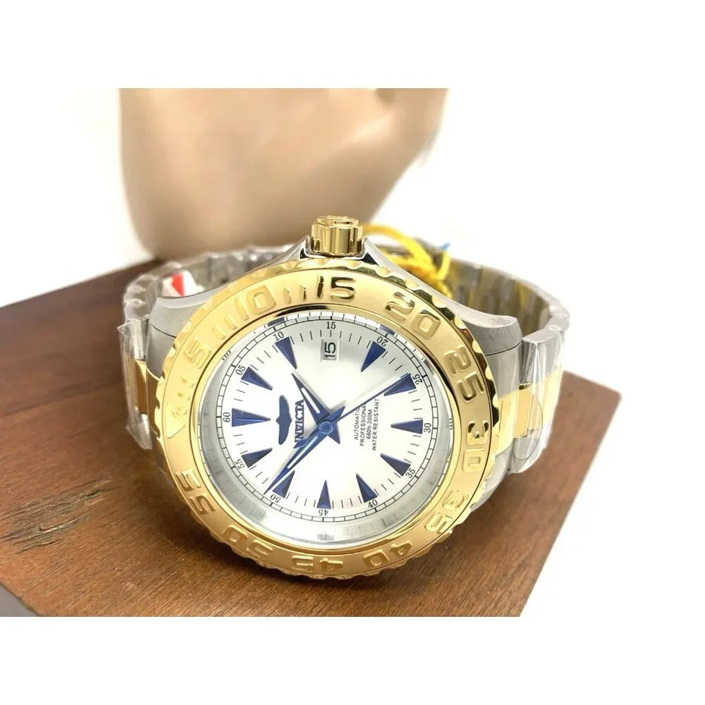 Invicta Men's Watch 2307 Ocean Ghost Automatic Silver Dial Two Tone Steel 47mm
